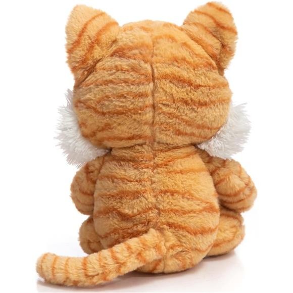 Orange Striped Cat Stuffed Animal Cute Kitten Plush Toy Gift for Kids 11 inch - Picture 4 of 7